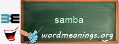 WordMeaning blackboard for samba